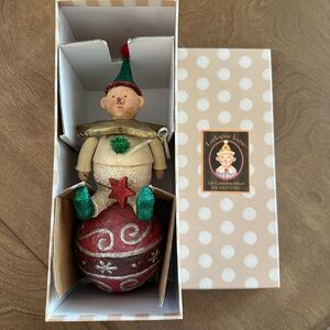 Silvestri Elf Ornament with Red and Green Details